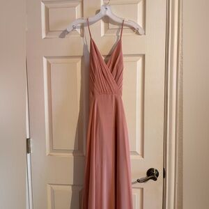 David's Bridal Blush Backless Dress